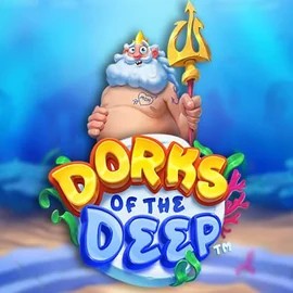 Dorks of the Deep slot logo by Hacksaw Gaming at Cazeus Casino