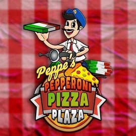 Peppe’s Pepperoni Pizza Plaza logo by Pragmatic Play at Cazeus Casino